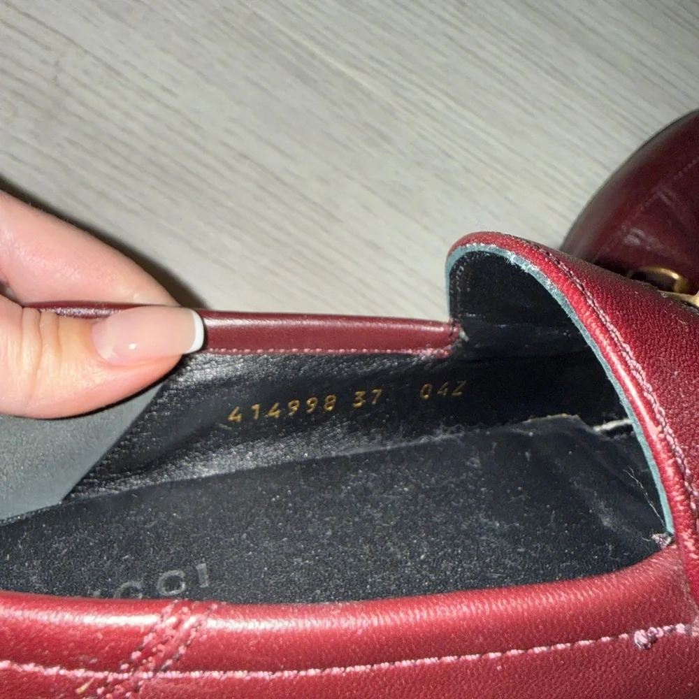 Gucci Wine Red Leather Horsebit Loafers - Picture 5 of 8